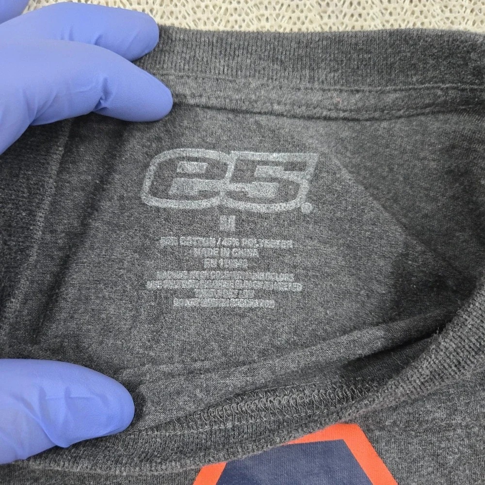 Auburn Tigers Shirt Mens Medium Gray Heather NCAA Football C5 Graphic Tee